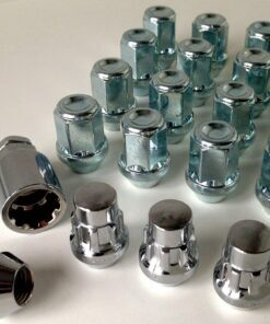 Set of 20 x closed alloy wheel nuts. M12 x 1.5, 19mm Hex inc 4 Locking Nuts