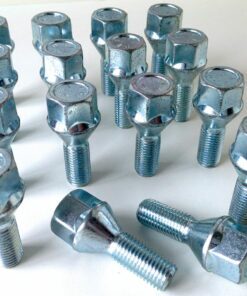 set of 16 19mm hex, m12x1.5, 26mm thread alloy wheel bolts