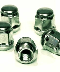 set of 5 19mm, radius, M12x1.5 alloy wheel nuts