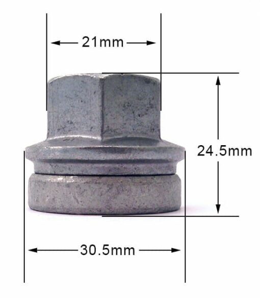 specs 21mm, flat, M14x2 alloy wheel nuts