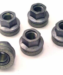 Set of 5 21mm he, flat seat, M14x2 alloy wheel nuts
