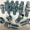 Set of 20 17mm hex, radius, m14x1.5, 27mm thread alloy wheel bolts