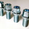 Set of 4 M14x1.5, radius, 27mm thread , 17mm hex alloy wheel bolts