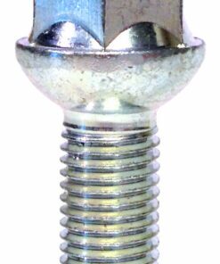 Single 17mm hex, radius, 26mm thread, M12x1.5 alloy wheel bolt
