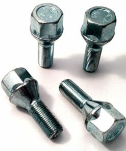 4 x 19mm Hex M12 x 1.25 28mm thread alloy wheel bolts.