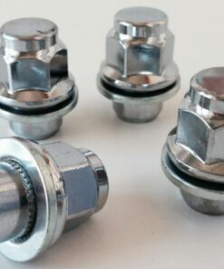 set of 4 21mm, flat, M12x1.5 alloy wheel nuts