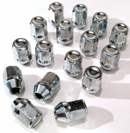 set of 16 21mm Hex, Taper, M12x1.25 alloy wheel nuts