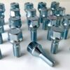 Set of 20 M12x1.5, 19mm hex, 26mm thread alloy wheel bolts