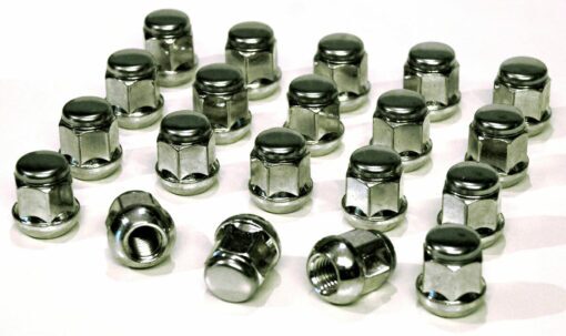 set of 20 19mm, radius, M12x1.5 alloy wheel nuts