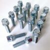 Set of 16 17mm Hex, Radius, M12x1.5, 40mm thread alloy wheel bolts