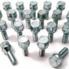 Set of 20 M12x1.25, 28mm thread, 19mm hex, taper alloy wheel bolts
