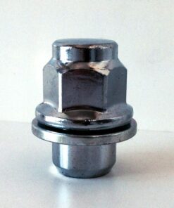 single 21mm hex, flat seat, M12x1.5 alloy wheel nut
