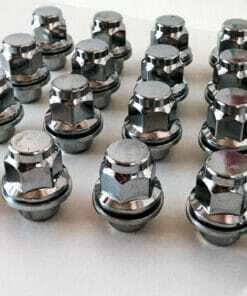 set of 20 21mm hex, flat seat, M12x1.5 alloy wheel nuts