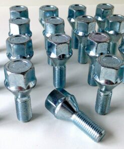 Set of 20 M12x1.5, 19mm hex, 26mm thread alloy wheel bolts