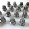 set of 20 19mm hex, flat seat, M12x1.5 Alloy wheel bolts