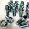 Set of 16 17mm Hex, radius, M14x1.5, 27mm thread alloy wheel bolts