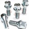 set of 5 M12x1.25, 26mm thread, taper, 17mm hex alloy wheel bolts