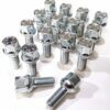 Set of 16 17mm hex, radius, 26mm thread, M12x1.5 alloy wheel bolts