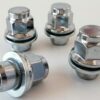 set of 4 21mm, flat, M12x1.5 alloy wheel nuts