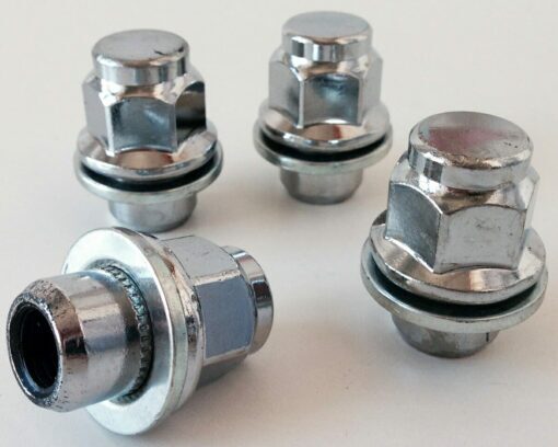 set of 4 21mm, flat, M12x1.5 alloy wheel nuts
