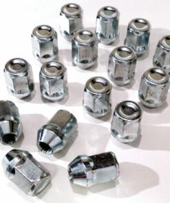set of 16 21mm Hex, Taper, M12x1.25 alloy wheel nuts