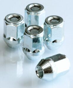 Set of 5 x closed alloy wheel nuts. M12 x 1.5, 19mm Hex