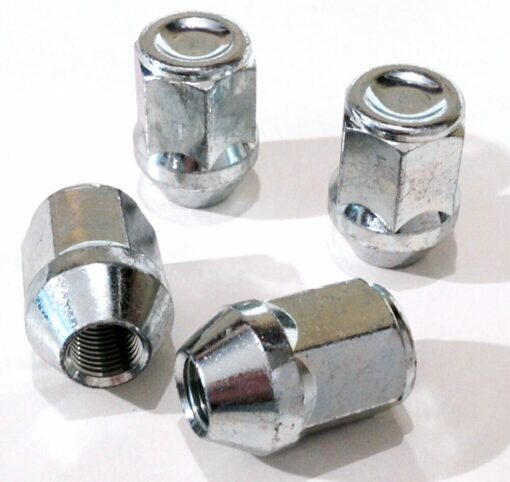 set of 4 M12x1.25, 19mm hex, taper alloy wheel nuts