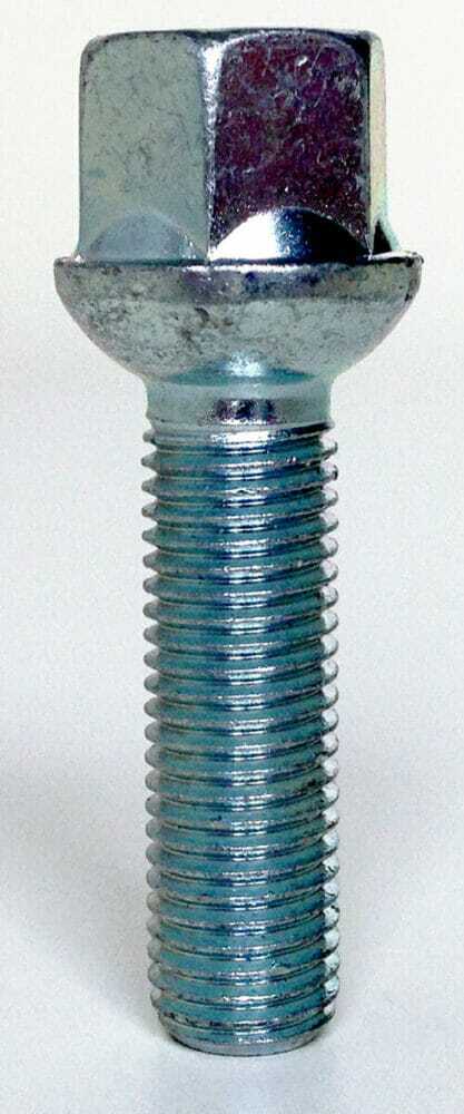 Signle 17mm hex, radius, 40mm thread, M12x1.5 alloy wheel bolt