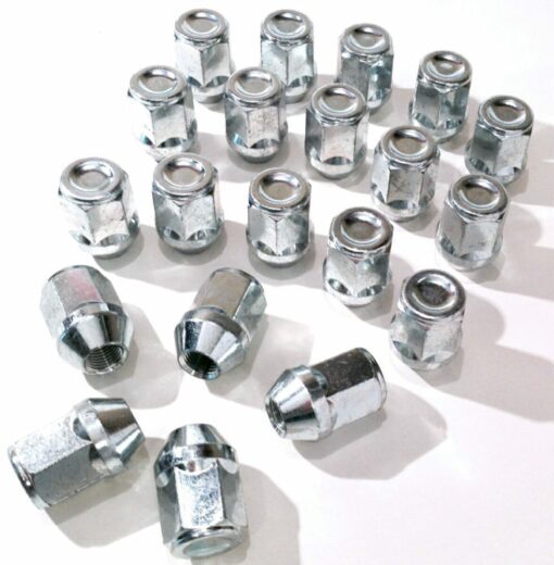 set of 20 M12x1.25, 19mm Hex, taper alloy wheel nuts