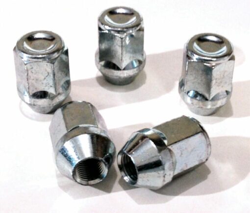 set of 5 M12x1.25, 19mm hex, taper alloy wheel nuts