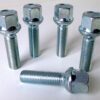 Set of 5 17mm Hex, Radius, M12x1.5, 40mm Thread alloy wheel bolts
