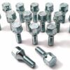set of 16 M12x1.25, 28mm thread, 19mm hex, taper alloy wheel bolts