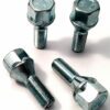 4 x 19mm Hex M12 x 1.25 28mm thread alloy wheel bolts.