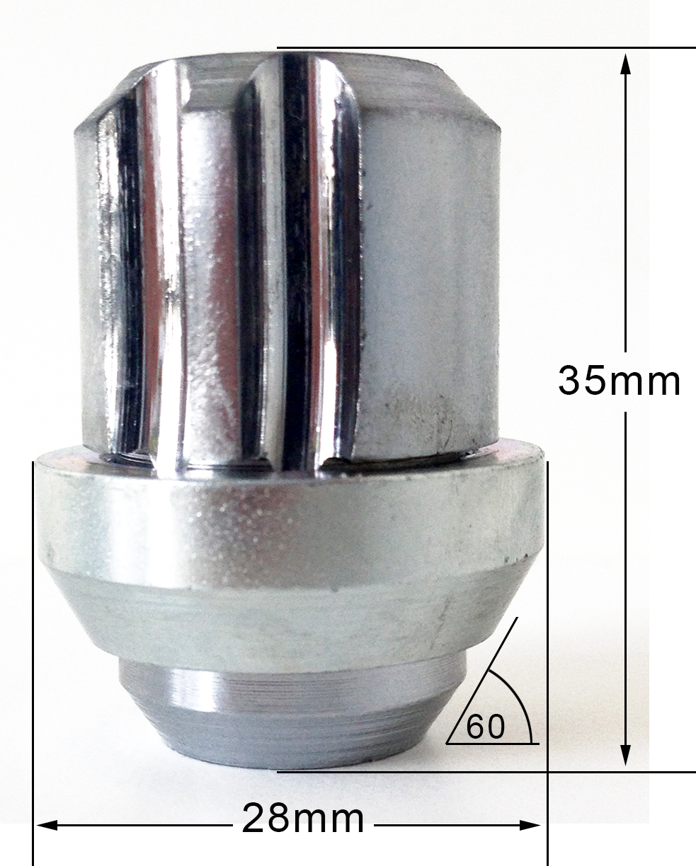 Set of 4 M12 x 1.5 19mm Hex OE size alloy wheel Locking lock nuts. Ford