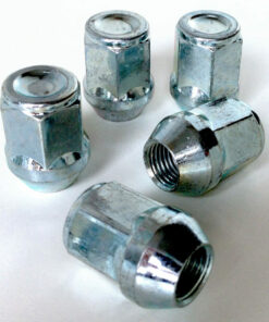Set of 5 x closed alloy wheel nuts. M12 x 1.5, 21mm Hex