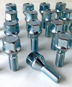 Set of 20 M12x1.5, 19mm hex, 26mm thread alloy wheel bolts