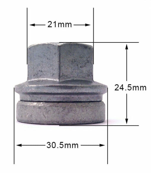 specs 21mm, flat, M14x2 alloy wheel nuts