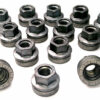 Set of 16 21mm hex, flat seat, M14x2 alloy wheel nuts