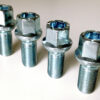 Set of 4 M14x1.5, radius, 27mm thread , 17mm hex alloy wheel bolts
