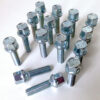 Set of 16 17mm Hex, Radius, M12x1.5, 40mm thread alloy wheel bolts