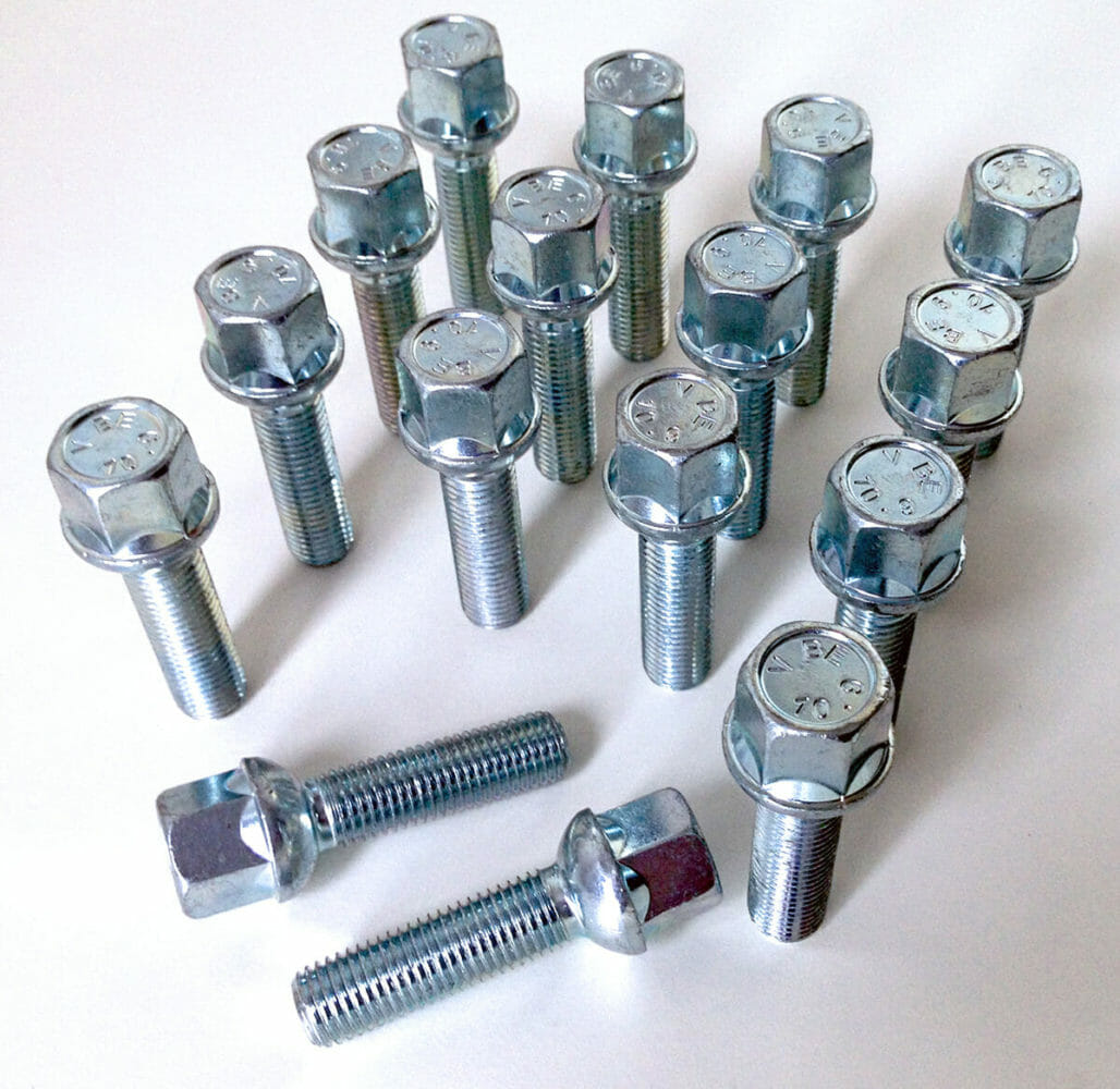 20x Bimecc Alloy Wheel Bolts For Mercedes S Class W220 (98-06) | M14 X 1.5, 17mm Hex, Radius Seat