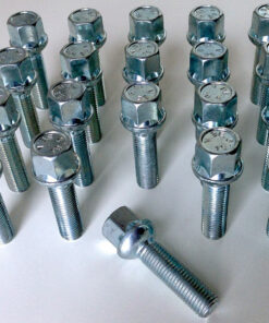 Set of 20 17mm Hex, Radius, M12x1.5, 40mm Thread alloy wheel bolts