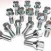 set of 16 M12x1.25, 26mm Thread, 17mm Hex, taper alloy wheel bolts