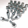 set of 20 M12x1.25, 26mm thread, taper, 17mm hex alloy wheel bolts