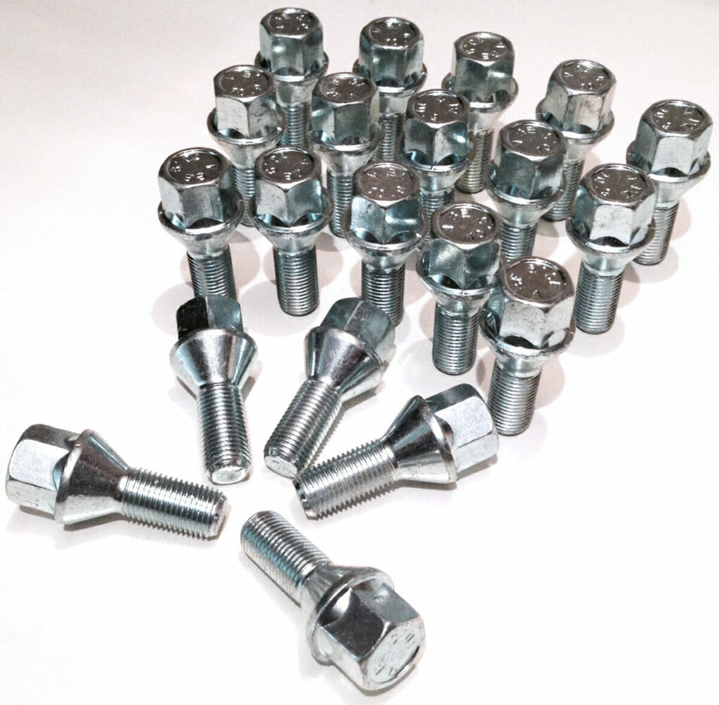10 x M12 x 1.25 26mm thread 17mm Hex alloy wheel bolts for Citroen
