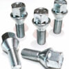 set of 5 M12x1.25, 26mm thread, taper, 17mm hex alloy wheel bolts