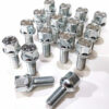 Set of 16 17mm hex, radius, 26mm thread, M12x1.5 alloy wheel bolts