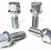set of 5 17mm hex, radius, 26mm thread, M12x1.5 alloy wheel bolts
