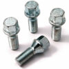 set of 4 M14x1.5, 28mm thread, 17mm Hex, taper alloy wheel bolts