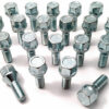 Set of 20 M12x1.25, 28mm thread, 19mm hex, taper alloy wheel bolts